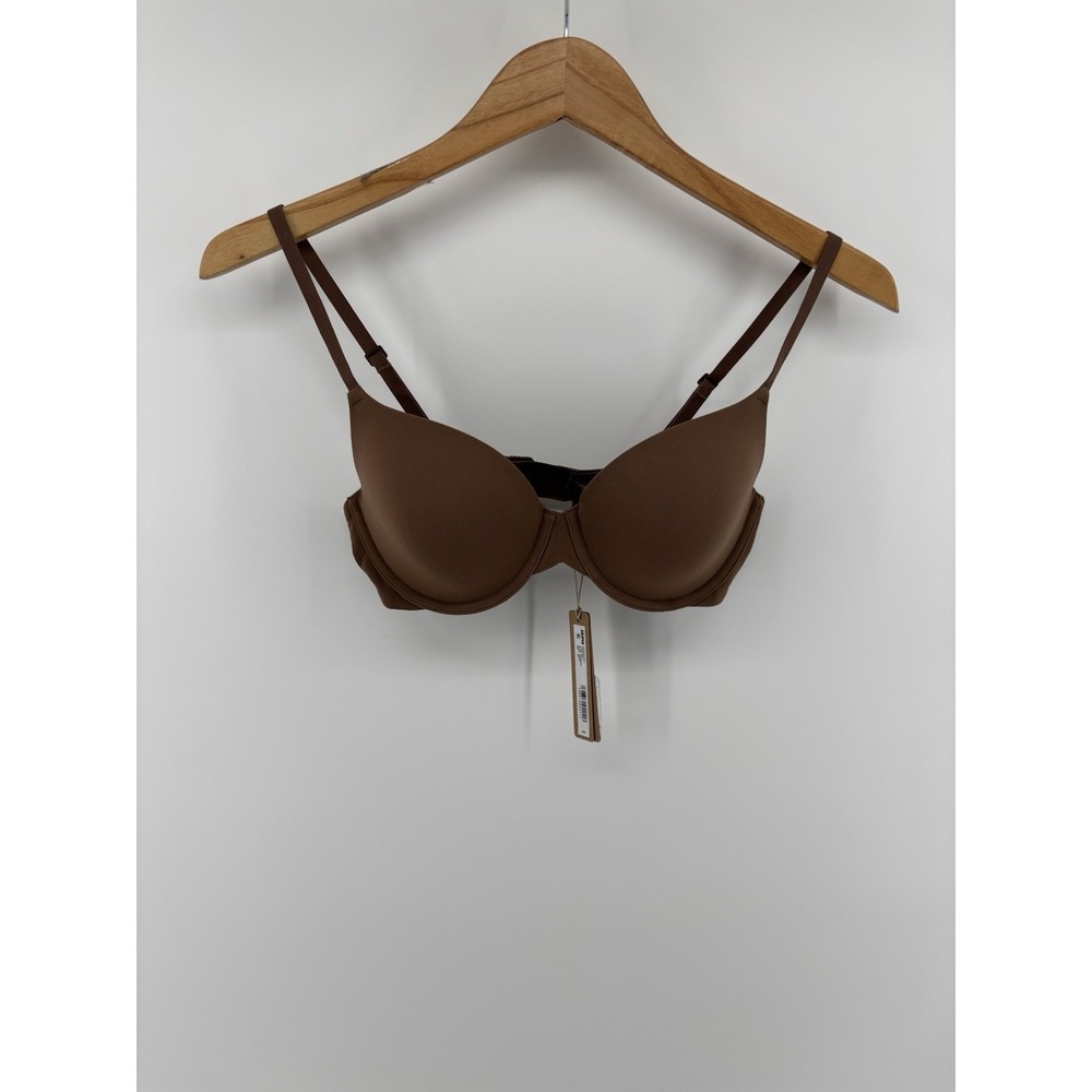 NWT Skims Fits Everybody T Shirt Bra Sz 34C BA-DEM-9221 In Jasper